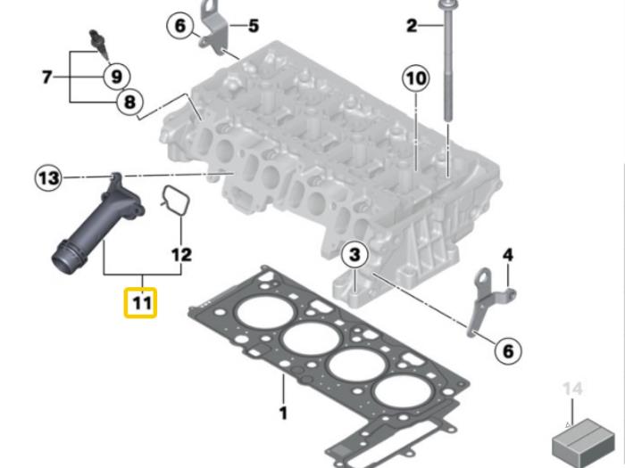 Gebruikte Waterslang aansluiting Mini Mini (R56) 1.6 One D 16V Prijs € 15,00 Margeregeling aangeboden door Miniparts24