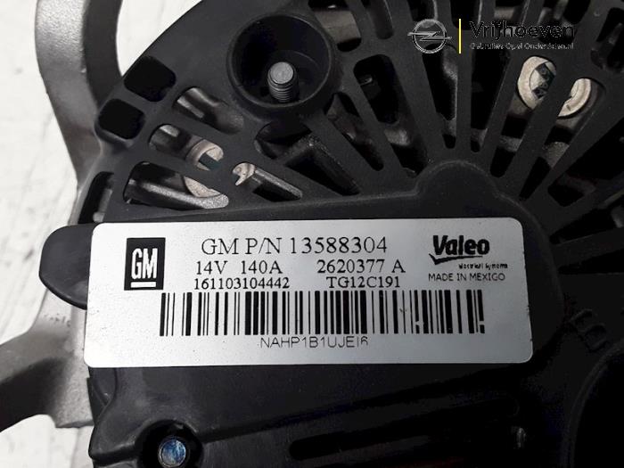Dynamo van een Opel Mokka X 1.6 16V 2017
