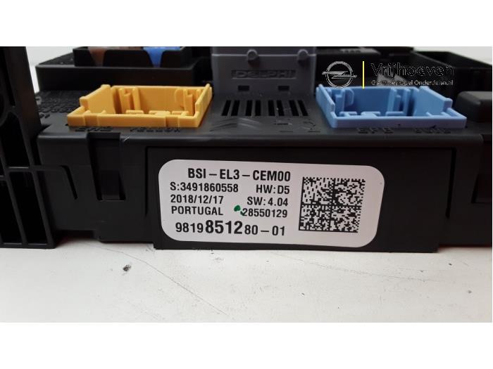 BCM van een Opel Crossland (X) 1.2 Turbo 12V Euro 6 2019