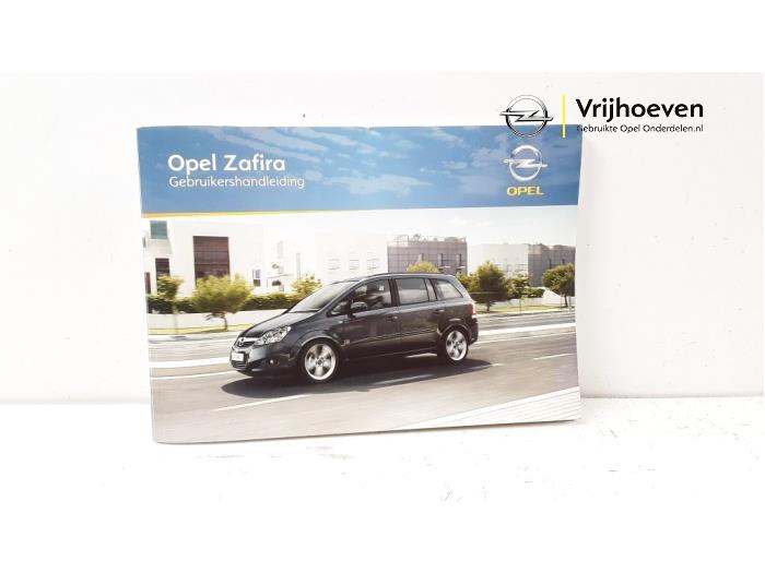Instructie Boekje van een Opel Zafira (M75)  2009