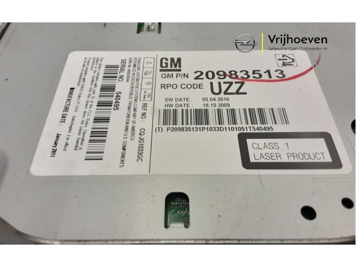 Radio module van een Opel Meriva 1.4 Turbo 16V Ecotec 2011