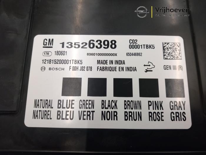 Computer Body Control van een Opel Astra K 1.6 SIDI Eco Turbo 16V 2018