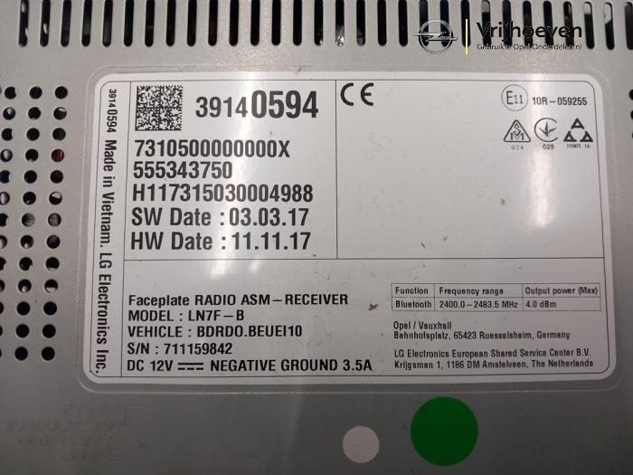 Radio module van een Opel Adam 1.4 16V 2018