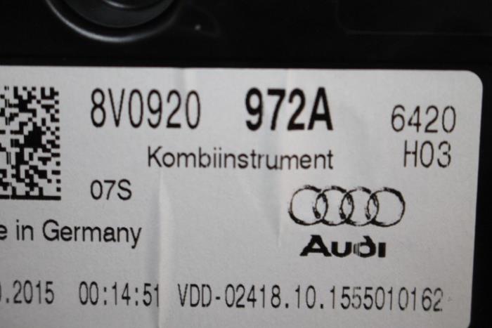 Instrumentenpaneel van een Audi S3 2015