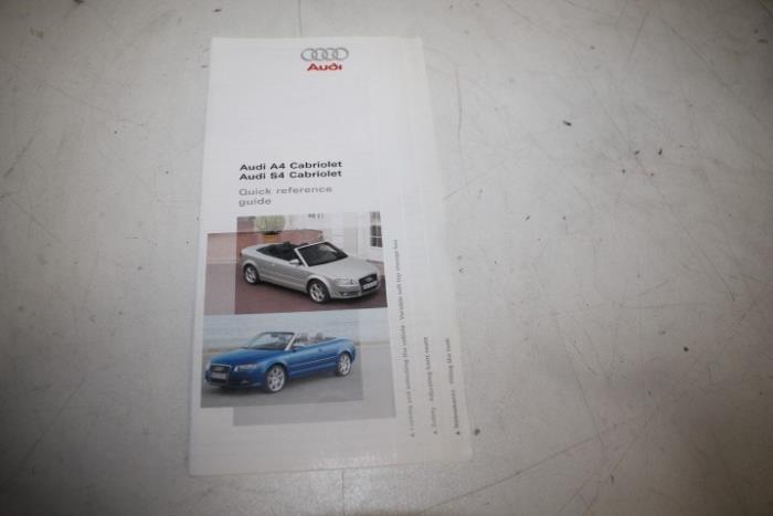 Instructie Boekje van een Audi A4 Cabrio (B7) 3.0 TDI V6 24V Quattro 2006