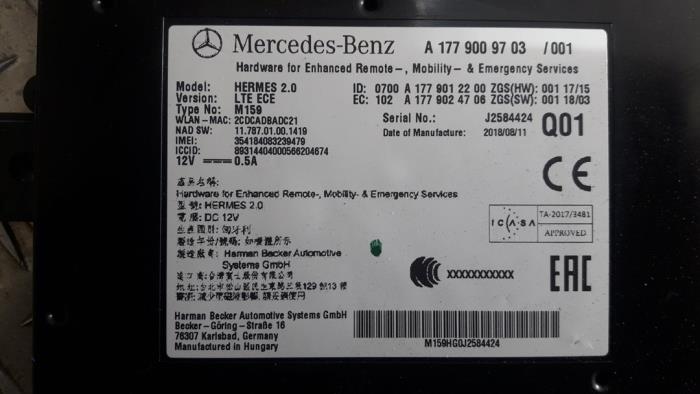 Alarm module van een Mercedes-Benz A (177.0) 1.5 A-180d 2018