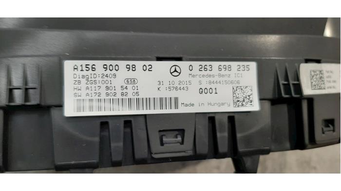 Tellerklok van een Mercedes-Benz GLA (156.9)  2016