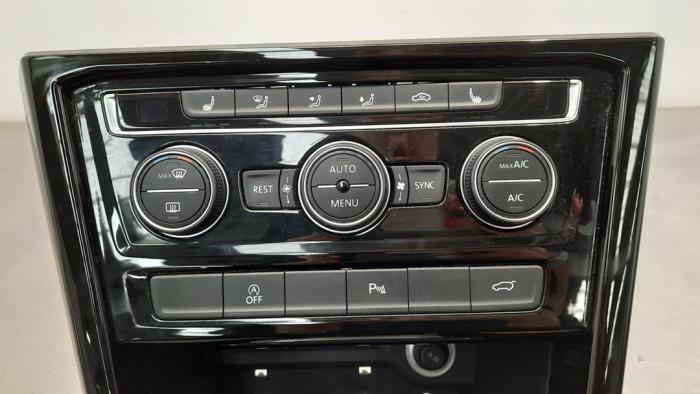 KUDA – Console telefonica (LHD) per VW Touran dal 2015 (in vera pelle nera/Kit sotto