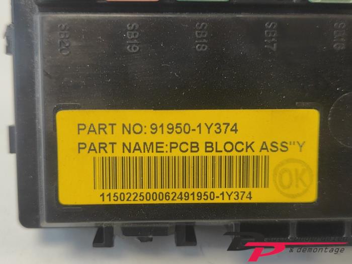 Zekeringkast van een Kia Picanto (TA) 1.0 12V LPG 2015
