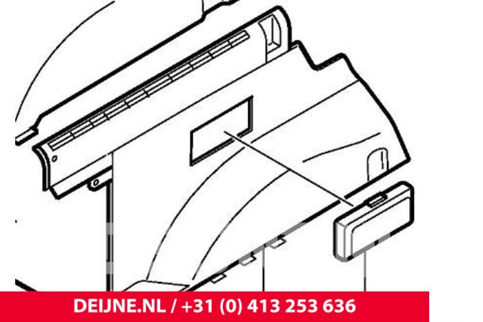 Volvo V70 Zijpaneel Bekleding links-achter O8796