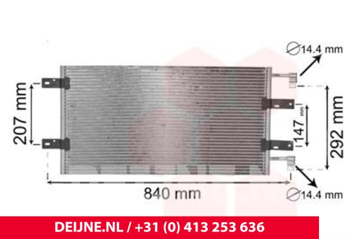 Nieuwe Airco Condensor Renault Trafic Prijs € 71,39 Inclusief btw aangeboden door van Deijne Onderdelen Uden B.V.