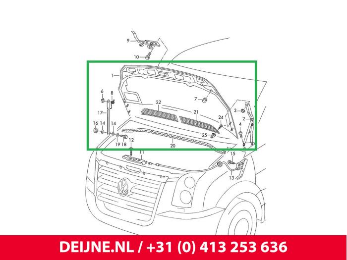 Volkswagen Crafter Motorkap - - Deijne.nl | Specialist in gebruikte auto-onderdelen