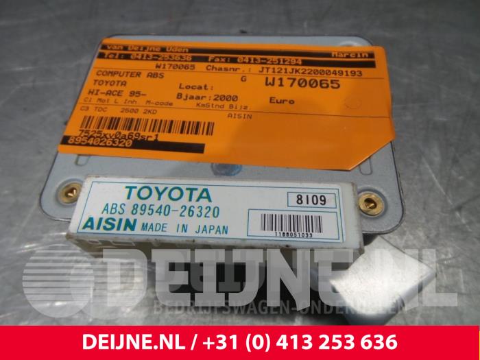 Gebruikte ABS Computer Toyota HiAce II 2.5 D4-D 90 Prijs € 66,55 Inclusief btw aangeboden door van Deijne Onderdelen Uden B.V.