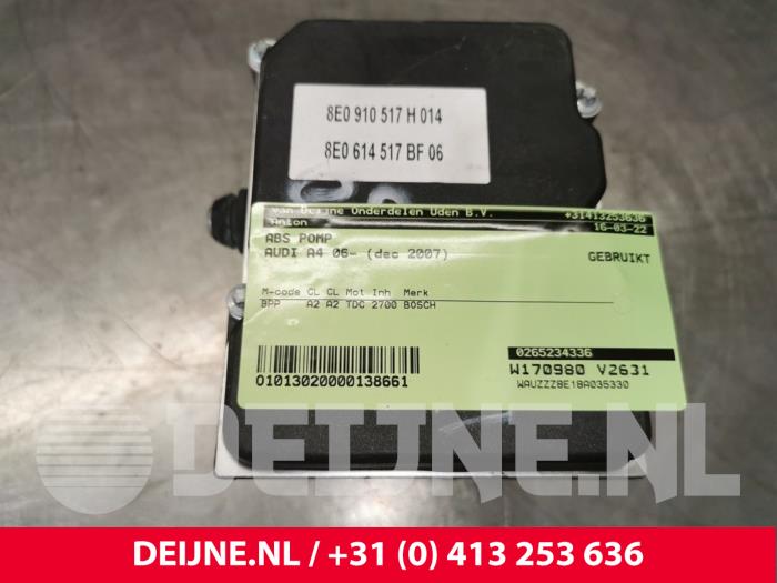 Gebruikte ABS Pomp Audi A4 Avant (B7) 2.7 TDI V6 24V Prijs € 30,00 Margeregeling aangeboden door van Deijne Onderdelen Uden B.V.