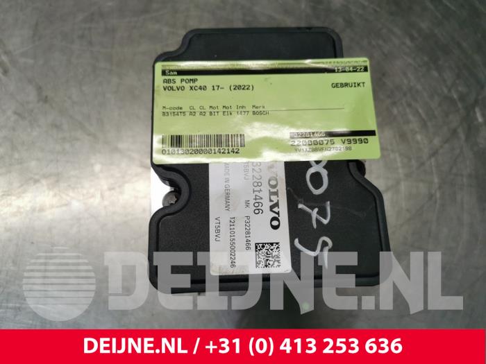 Gebruikte ABS Pomp Volvo XC40 (XZ) 1.5 T5 Plug-in Hybrid 16V Prijs € 195,00 Margeregeling aangeboden door van Deijne Onderdelen Uden B.V.