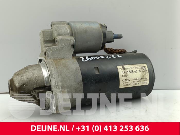 Gebruikte Startmotor Mercedes Sprinter 3,5t (907.6/910.6) 314 CDI 2.1 D RWD Prijs € 18,15 Inclusief btw aangeboden door van Deijne Onderdelen Uden B.V.