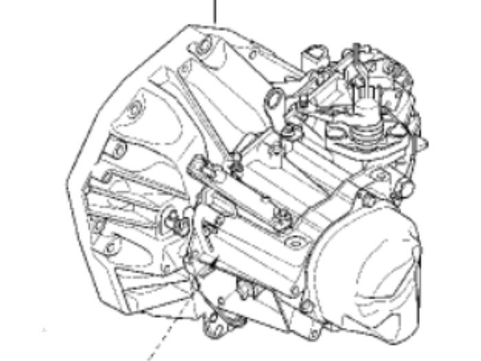 Versnellingsbak van een Dacia Lodgy (JS) 1.2 TCE 16V 2015