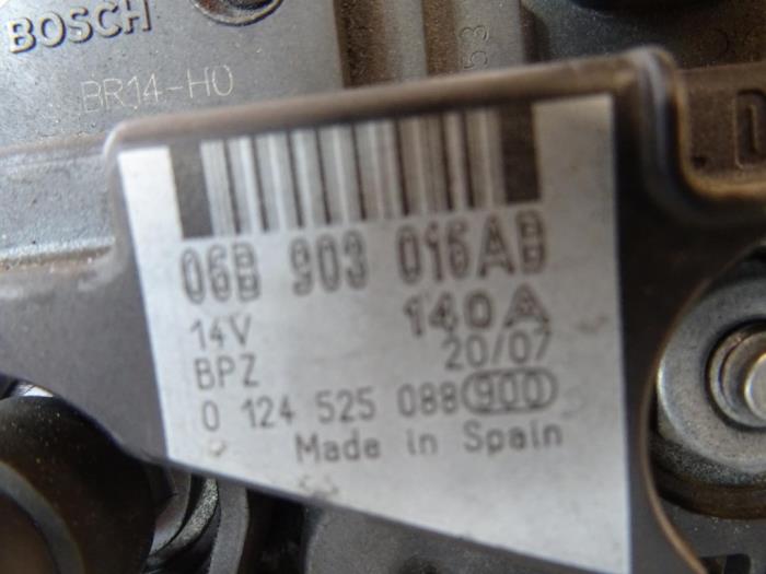 Gebruikte Dynamo Volkswagen Scirocco (137/13AD) 2.0 TSI 16V Prijs € 24,50 Margeregeling aangeboden door TSI-Parts / Allmotorparts B.V.