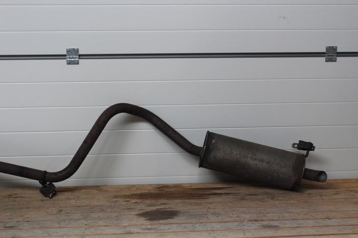 Uitlaat Einddemper van een Volkswagen Polo V (6R) 1.2 TDI 12V BlueMotion 2012