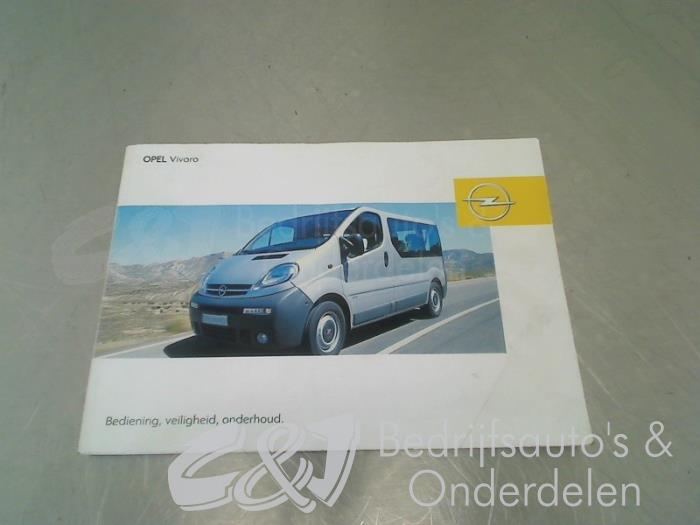Instructie Boekje van een Opel Vivaro 2.0 CDTI 2006