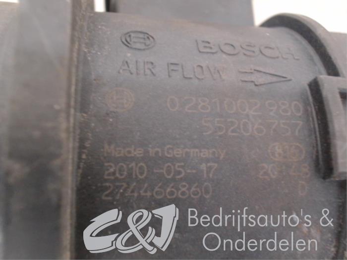Luchthoeveelheidsmeter van een Mercedes-Benz Citan (415.6) 1.5 109 CDI 2013