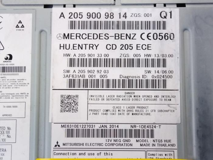 Radio Mercedes C-Klasse