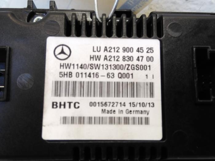 Panneau de commandes chauffage Mercedes E-Klasse