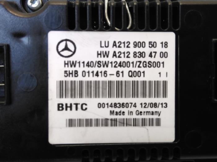 Panneau de commandes chauffage Mercedes E-Klasse