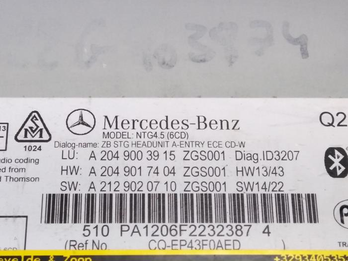 Radio Mercedes C-Klasse