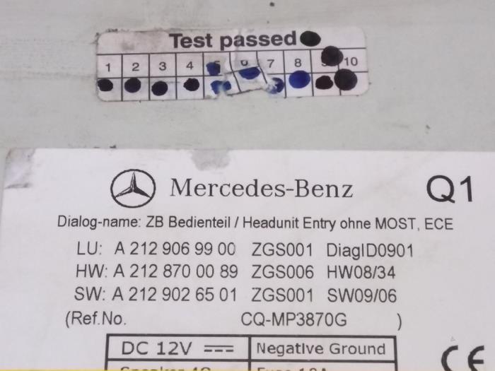 Radio Mercedes E-Klasse