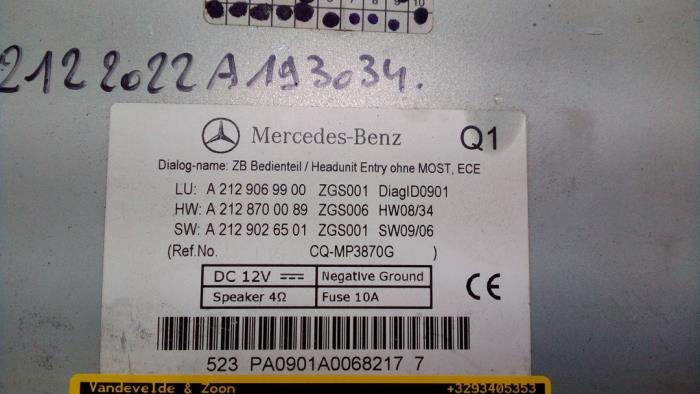 Radio Mercedes E-Klasse