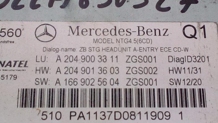 Radio Mercedes C-Klasse