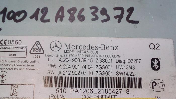 Radio Mercedes C-Klasse