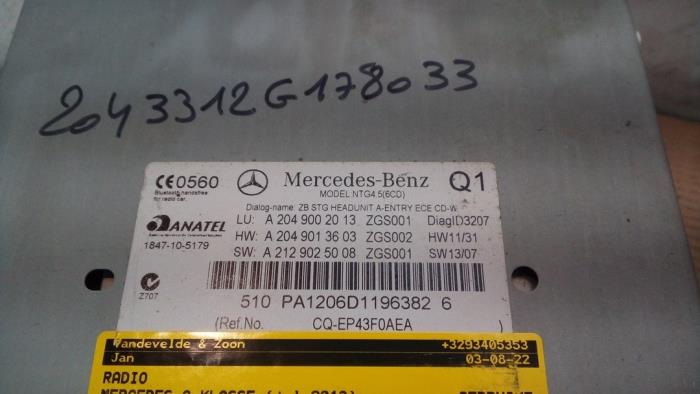 Radio Mercedes C-Klasse