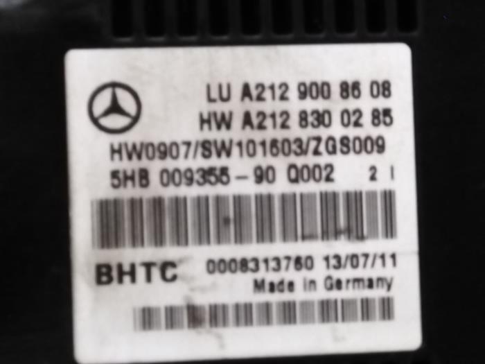 Heater control panel Mercedes CLS-Klasse
