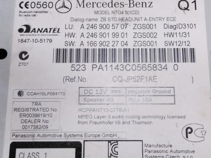 Radio Mercedes B-Klasse