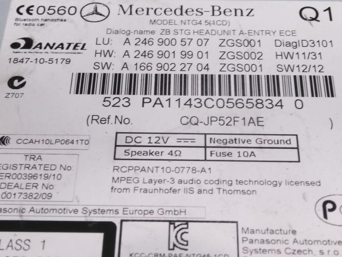 Radio Mercedes B-Klasse