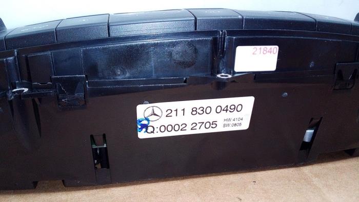 Panneau de commandes chauffage Mercedes E-Klasse