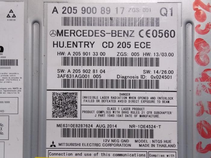 Radio Mercedes C-Klasse