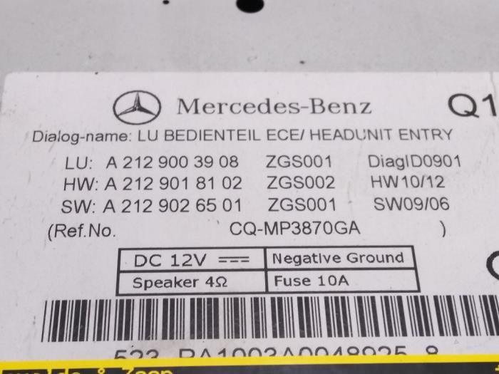 Radio Mercedes E-Klasse