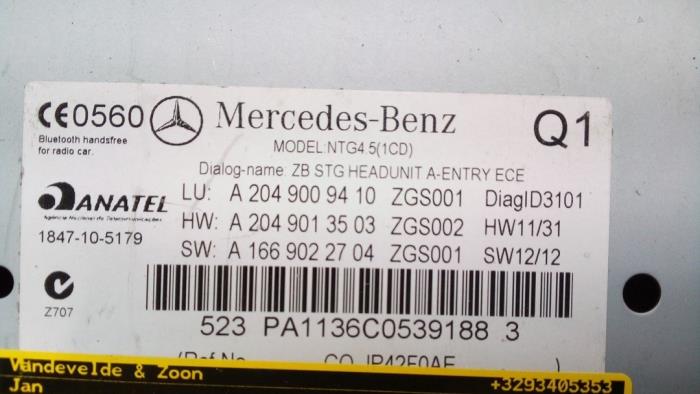 Radio Mercedes C-Klasse