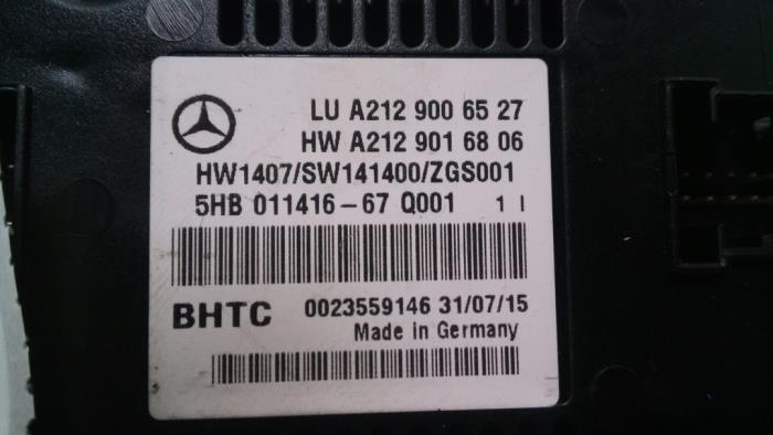 Panneau de commandes chauffage Mercedes E-Klasse