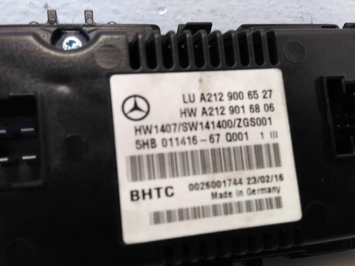 Panneau de commandes chauffage Mercedes E-Klasse