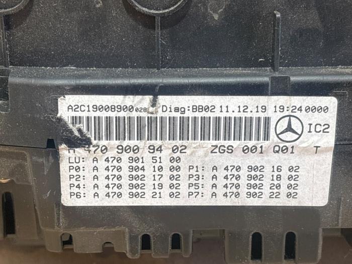 Compteur kilométrique KM Mercedes X-Klasse