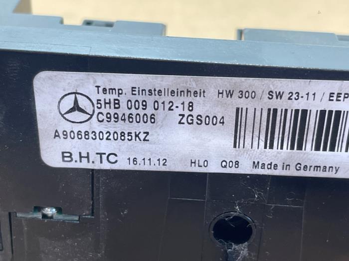 Panneau de commandes chauffage Mercedes Sprinter