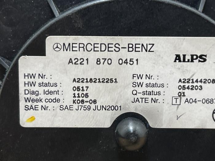 Bediening boordcomputer Mercedes S-Klasse