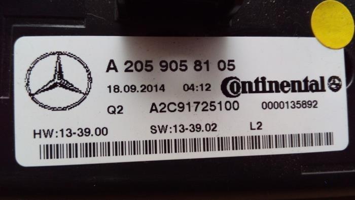 Panneau de commandes chauffage Mercedes C-Klasse