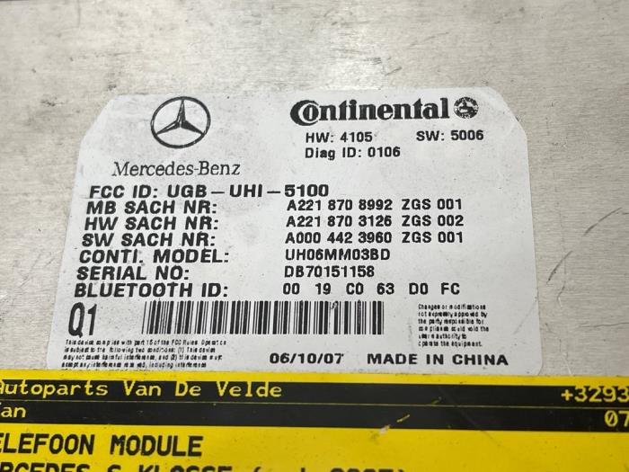 Module téléphone Mercedes S-Klasse