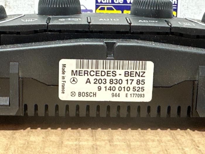 Panneau de commandes chauffage Mercedes C-Klasse