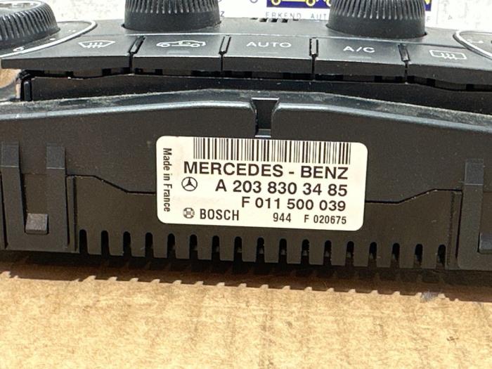 Panneau de commandes chauffage Mercedes C-Klasse